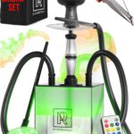 M. ROSENFELD Shisha Set Komplett mit HMD, LED-Beleuchtung & Tragetasche – Premium Komplettset