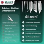 Blizzard Podologie Instrumente Set – 5-teiliges Profi Fussplege Werkzeug für eingewachsene Nägel – Bild 6