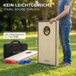 Briliantwerk® Cornhole Spiel – 11-teiliges Echtholz Wurfspiel mit Tragetasche für Garten & Outdoor – Bild 7