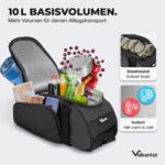 Valkental 3in1 Fahrradtasche 10-14L mit Rucksackfunktion – Wasserfest & Reflektierend – Bild 3