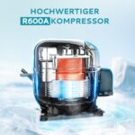 EUHOMY Getränkekühlschrank 36L – Mini Bierkühler mit Glastür & Touch-Control für Büro – Bild 3