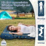 HAUSPROFI Isomatte 10cm mit Fußpumpe & Kissen – Ultraleichte Campingmatratze für Outdoor – Bild 6