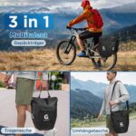 GUOOTU 2er Set Fahrradtasche 64L Gepäckträger – Wasserdicht mit Reflektoren – Bild 6