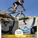 DOMOR Elektrische Fahrradpumpe 120 PSI – Intelligente Mini-Pumpe mit Auto Stop für alle Ventile – Bild 8