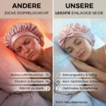 Seidenhaube aus 100% Maulbeerseide – Premium Schlafhaube für geschädigtes Haar – Bild 7