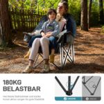 EVER ADVANCED Campingstuhl Faltbar 180kg – 2-in-1 Polsterung mit Kühltasche & Getränkehalter – Bild 4