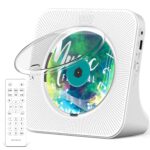 Greadio Bluetooth CD-Player Tragbar mit Fernbedienung – HiFi-Sound & FM-Radio Weiss