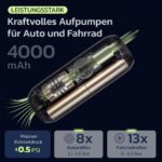 Woowind LP1 Akku Luftpumpe – 150 PSI Kompressor für Auto, Fahrrad & Motorrad – Bild 4