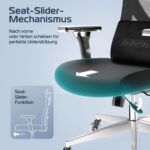 CLOUVOU CleverSeat Ergonomischer Bürostuhl 150 kg – Testsieger mit 4D Armlehnen – Bild 5