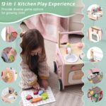 Itslife Lauflernwagen Holz 9-in-1 – Lauflernhilfe mit Spielküche & Montessori Spielzeug – Bild 5