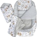 Medi Partners Babynest 100x60cm – 5-teiliges Kuschelnest aus Bio-Baumwolle für Neugeborene