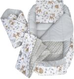 Medi Partners Babynest 100x60cm – 5-teiliges Kuschelnest aus Bio-Baumwolle für Neugeborene