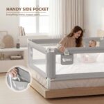 ZEHNHASE Bettgitter 140cm – Vertikales Schutzgitter mit Sicherheitsverriegelung für Kleinkinder – Bild 6
