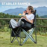 TIMBER RIDGE Campingstuhl 200kg – 63cm Sitzbreite mit Kühltasche & Polsterung – Bild 7