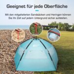 Active Era Luxus Strandzelt XXL mit UV-Schutz LSF 50+ – Pop-Up Strandmuschel für 5 Personen – Bild 4