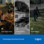 Tapo C246D WLAN Überwachungskamera Aussen – Dual-Objektiv 2K mit Smart Tracking & KI-Erkennung – Bild 9