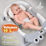 Faltbare Babywanne XXL mit Badekissen & Thermometer – Superbe Bébé für Neugeborene bis 3 Jahre – Bild 5