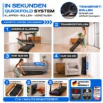 Sportstech sProRun Laufband klappbar – 12 km/h, 9% Steigung, bis 120 kg für Homeoffice – Bild 3