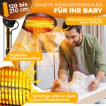 KESSER Infrarot Wickeltischstrahler 2000W – Heizstrahler mit Kippsicherung & Wandmontage – Bild 5