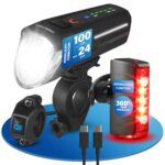 Fischer Twin Stop 100 Lux LED-Beleuchtungsset – StVZO-zugelassen mit Sensormodus
