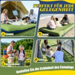 Myxslop 2-Personen Camping Isomatte 12cm – Luftmatratze mit Fußpumpe & Kissen für Outdoor – Bild 8
