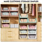 SNSLXH Kleiderschrank Organizer 5er Pack – Stapelbare Aufbewahrungsboxen mit Schubladen für optimale Ordnung – Bild 4