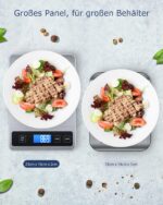 Drcowu Digitale Küchenwaage 15 kg – Profi-Lebensmittelwaage mit Edelstahl & Tara-Funktion – Bild 3