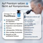 Purefitness Omega 3 Kapseln 2000mg – EPA & DHA für Herz, Gehirn & Sehkraft | 120 Softgels – Bild 5