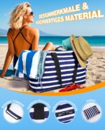 ISEYOU XXL Strandtasche 49L mit abnehmbarer Kühltasche – Wasserdicht & Sandfest – Bild 7