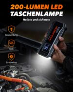 WOLFBOX 4000A Starthilfe Powerbank 88.8Wh – Autobatterie Booster mit USB-C Schnellladung für PKW, SUV, LKW – Bild 4
