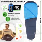 MOUNTREX Mumienschlafsack Ultraleicht 760g – Kompakter Outdoor Schlafsack für Camping & Trekking – Bild 2