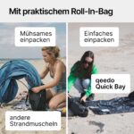 qeedo Quick Bay Pro Strandmuschel – UV80 Sonnenschutz für 3 Personen mit Quick-Up System – Bild 10