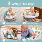Infantino Music & Lights 3-in-1 Baby-Booster – Mitwachsender Entdeckungssitz mit Klavier in Blau – Bild 4