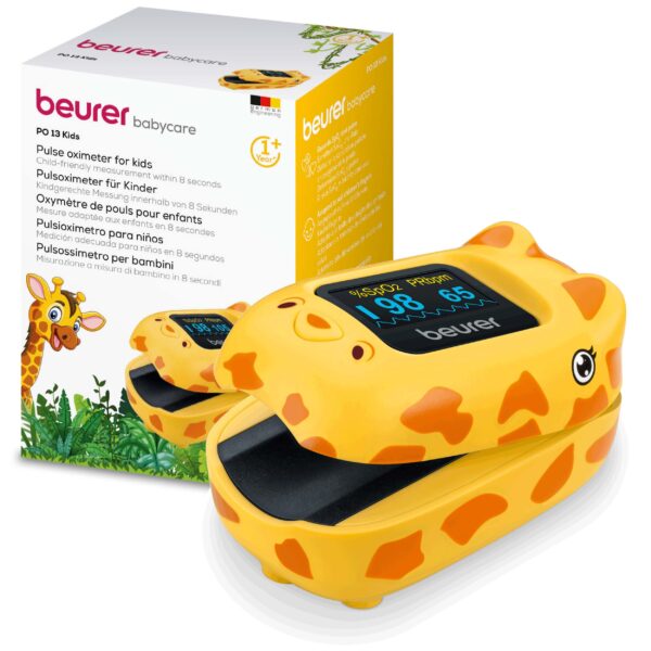 Beurer PO 13 Kids Finger-Pulsoximeter – Schnelle SpO2 & Pulsmessung für Kinder