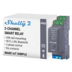 Shelly Pro 2 – 2-Kanal DIN-Schienen Relais 25A mit LAN & WLAN – Smarte Gerätesteuerung