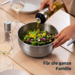 SILBERTHAL Salatschleuder 4,5L Edelstahl mit Kurbelantrieb – Platzsparend & Spülmaschinenfest – Bild 2