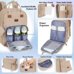 Dikaslon Wickelrucksack 42x20x30 cm mit Wickelauflage – Multifunktional für Eltern – Bild 3