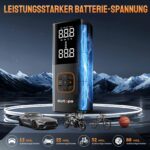 Kotopa Elektrische Luftpumpe 150 PSI – Akku Kompressor mit Powerbank für Auto, Fahrrad & Motorrad – Bild 3