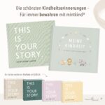mintkind Erinnerungsbuch Petrol – Geburtstagsbuch von 0–18 Jahren mit Leineneinband – Bild 9