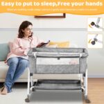 NIKYJM 3-in-1 Beistellbett mit 6-fach Höhenverstellung – Tragbares Babybett für Zuhause & Unterwegs – Bild 5