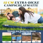 Myxslop 2-Personen Camping Isomatte 12cm – Luftmatratze mit Fußpumpe & Kissen für Outdoor – Bild 3