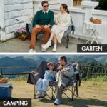 Portal Doppel-Campingstuhl 272 kg belastbar – Gepolstertes Campingsofa mit Tragetasche – Bild 7