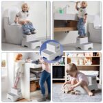 DEANIC Toilettensitz für Kinder mit Tritthocker – 2-in-1 Toilettentrainer ab 1 Jahr – Bild 6