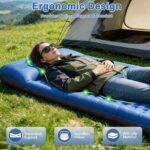 JATEKA Aufblasbare Isomatte 12 cm – Ultraleichte Camping Luftmatratze mit Fußpumpe – Bild 3