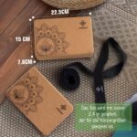 OVERMONT Yogablöcke Kork 2er Set mit Yoga Gurt – Premium Korkblöcke für Yoga & Pilates – Bild 4