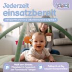 Valy & Oli Spielbogen Baby XXL – Höhenverstellbar mit 5 Sensorischen Spielzeugen – Bild 6
