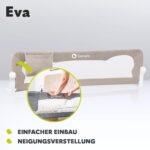 Lionelo Eva Bettgitter 150 cm – Sicheres Rausfallschutz Kinderbett mit 180° Klappfunktion – Bild 5