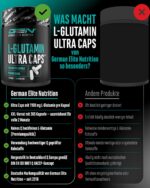 L-Glutamin Ultra Caps 365 Kapseln – 6600 mg Tagesportion hochdosiert für Sportler – Bild 3