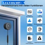 aidowocam Fensterkamera 2K – WiFi Überwachung innen/aussen mit Farb-Nachtsicht & Bewegungserkennung – Bild 2