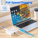 YSYFAD 200W USB-C Ladestation 8-Port mit LED – Schnellladegerät für iPhone, MacBook & Laptops – Bild 5